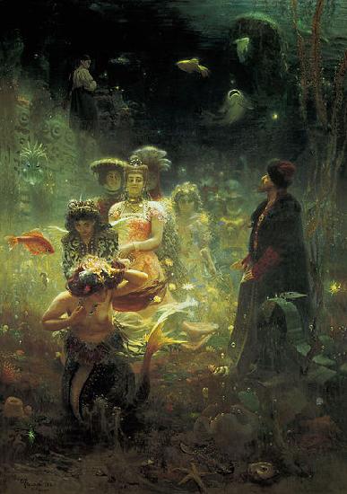 llya Yefimovich Repin Sadko in the Underwater Kingdom oil painting picture